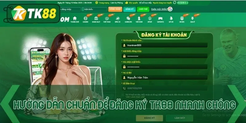 Đăng ký TK88 cực nhanh, mở khóa thế giới cá cược siêu đỉnh