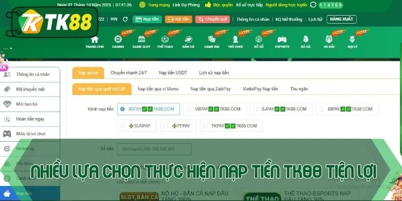Nạp Tiền TK88 - Hướng Dẫn Chi Tiết Từ A Đến Z Cách Thực Hiện