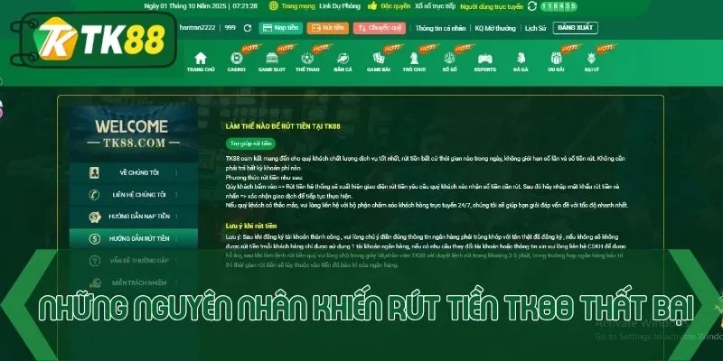 Rút Tiền TK88: Hướng Dẫn Thực Hiện An Toàn, Nhanh Chóng
