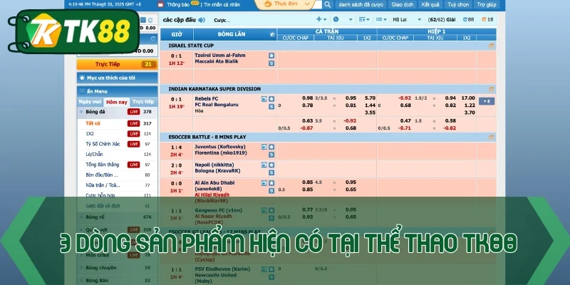 Cược cược thể thao TK88 - Hòa nhịp cùng 3000+ giải đấu